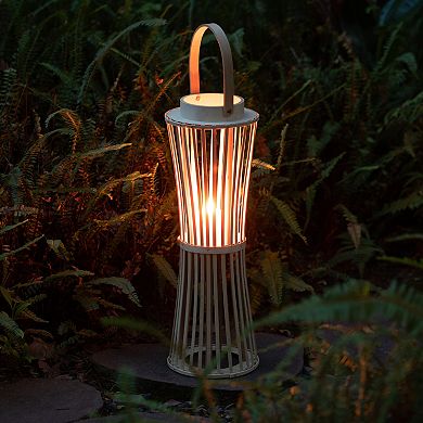 Vintage Decorative Candle Holder with Handle Handcrafted Lantern Accent, Medium