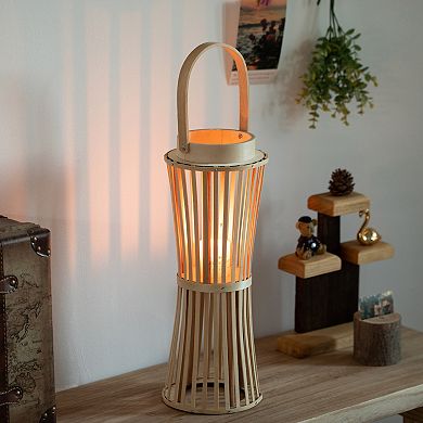 Vintage Decorative Candle Holder with Handle Handcrafted Lantern Accent, Small