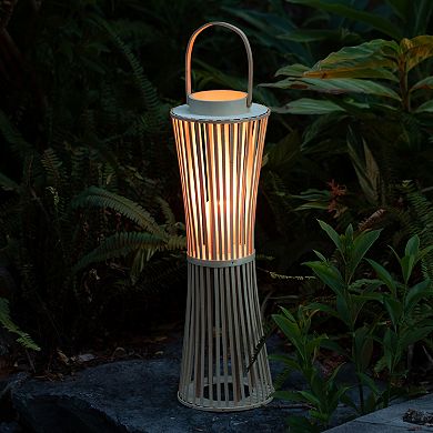 Vintage Decorative Candle Holder with Handle Handcrafted Lantern Accent, Large