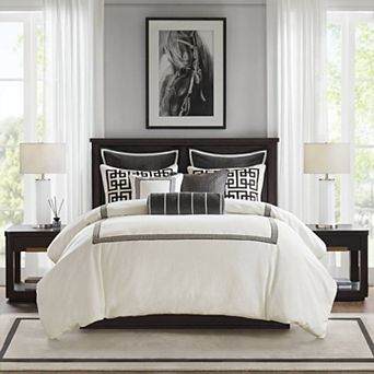 Madison Park Signature Javis Embroidery Oversized Duvet Style Comforter Set