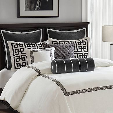 Madison Park Signature Javis Embroidery Oversized Duvet Style Comforter Set