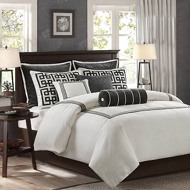 Madison Park Signature Javis Embroidery Oversized Duvet Style Comforter Set