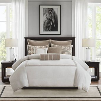 Madison Park Signature Javis Embroidery Oversized Duvet Style Comforter Set