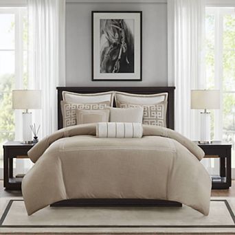 Madison Park Signature Javis Embroidery Oversized Duvet Style Comforter Set