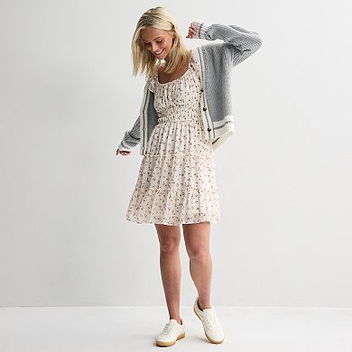 Juniors' Mary & Mo Flutter Strap Dress