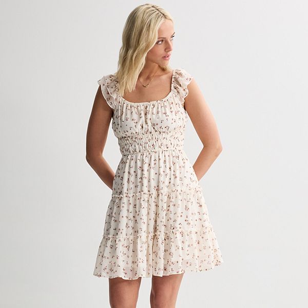 Женские платья Mary & Mo Juniors' Mary & Mo Flutter Strap Dress — фото 1