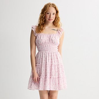 Juniors' Mary & Mo Flutter Strap Dress