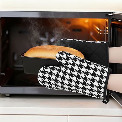 Oven Mitts and Pot Holders Sets 2Pcs, Heat Resistant Oven Mitts Set for Kitchen 10.6x7.1 inch