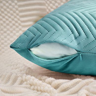 Pack of 2 Striped Decorative Throw Pillow Covers Decor Modern Soft Cushion Case for Sofa 18x18 Inch