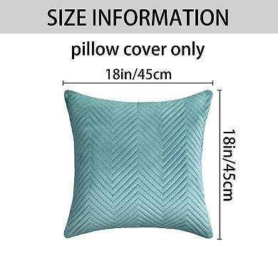 Pack of 2 Striped Decorative Throw Pillow Covers Decor Modern Soft Cushion Case for Sofa 18x18 Inch