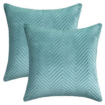 Pack of 2 Striped Decorative Throw Pillow Covers Decor Modern Soft Cushion Case for Sofa 18x18 Inch