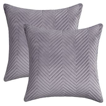 Pack of 2 Striped Decorative Throw Pillow Covers Decor Modern Soft Cushion Case for Sofa 18x18 Inch