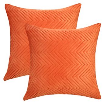 Pack of 2 Striped Decorative Throw Pillow Covers Decor Modern Soft Cushion Case for Sofa 18x18 Inch