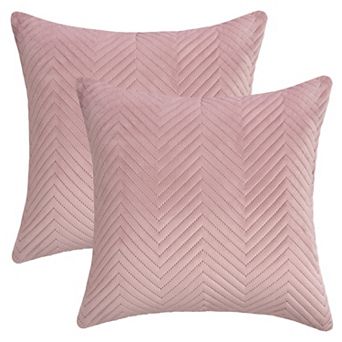 Pack of 2 Striped Decorative Throw Pillow Covers Decor Modern Soft Cushion Case for Sofa 18x18 Inch