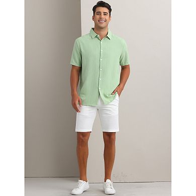 2 Packs Men's Shirts Short Sleeve Button Down Beach Camp Collar Shirts