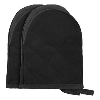 2 pc Soft Cotton Oven Mitts, Heat Resistant Cooking Gloves, Gripping for Baking 7.9x5.7 inch