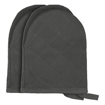 2 pc Soft Cotton Oven Mitts, Heat Resistant Cooking Gloves, Gripping for Baking 7.9x5.7 inch