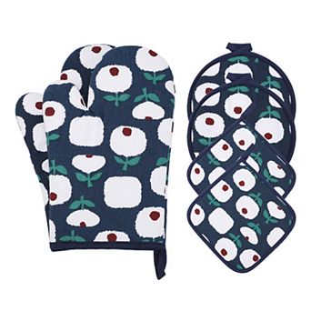 Oven Mitts and Pot Holders Sets of 6, Kitchen Heat Resistant Oven Gloves and Pot Holders 11x7.1 inch