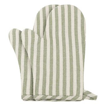 Soft Oven Mitts, Heat-Resistant Cooking Gloves, Thick Lining, Flexible Gripping 2 pc 10.6x6.7 inch