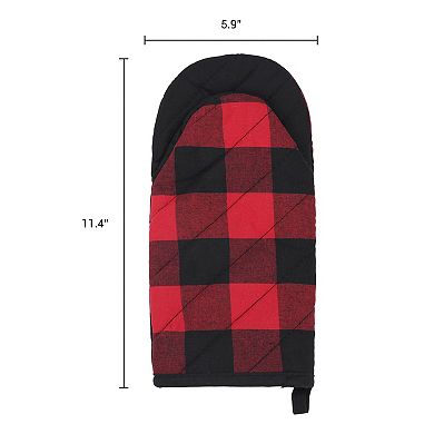 Set of 2 Soft Oven Mitts, Heat Resistant Cooking Gloves, Thick Lining Kitchen Mitts 11.4x5.9 inch