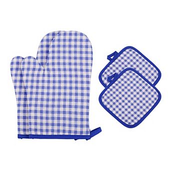 Oven Mitts and Pot Holders Sets 2Pcs, Heat Resistant Kitchen Oven Glove and Pot Holder 10.6x7.1 inch