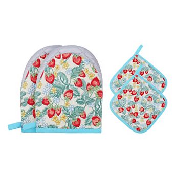 Oven Mitts and Pot Holders Sets of 4, Heat Resistant Kitchen Oven Glove and Pot Holder 7.1x5.5 inch