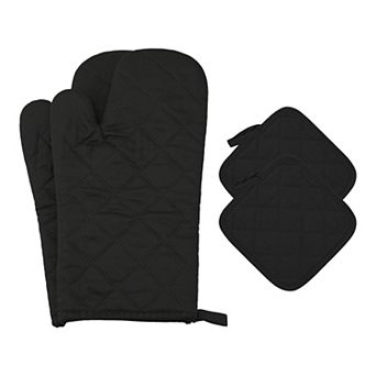 Oven Mitts and Pot Holders Sets of 6, Heat Resistant Kitchen Oven Glove and Pot Holder 13.8x4.7 inch