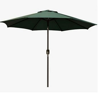 9FT Patio Table Umbrella 8 Sturdy Ribs, Push Button Tilt & Crank, UV Protection Waterproof