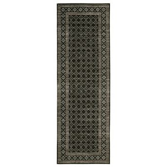 Washable Area Rugs Modern Bordered Floor Cover,Stain Resistant Easy Cleaning Throw Carpet