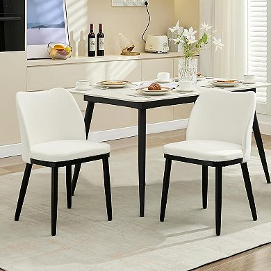 Dining Chairs Set of 2/4/6, Upholstered Dining Room Side Chair with Padded Seat and Wood Legs