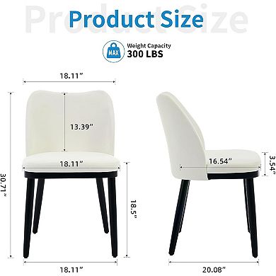 Dining Chairs Set of 2/4/6, Upholstered Dining Room Side Chair with Padded Seat and Wood Legs