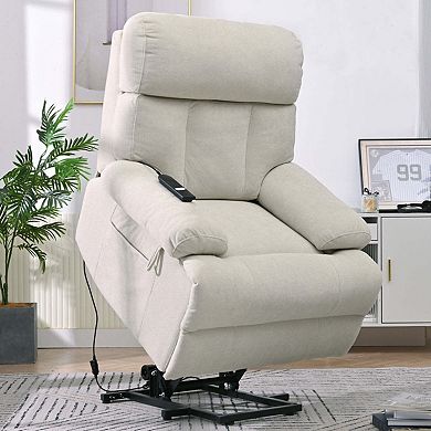 Oversized Electric Power Lift Recliner Chair with Remote and Side Pocket