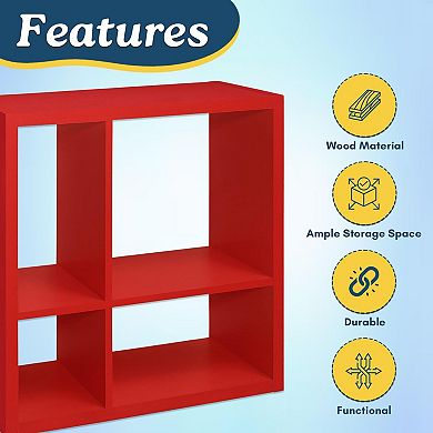 Kings Brand Furniture Katelyn 4-Cube Bookcase/Organizer