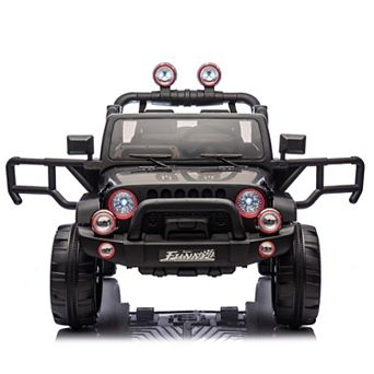 Whisen 24V Ride On Electric Car, Parents Control, 2WD, Trunk Storage, Searchlight, Bluetooth, USB