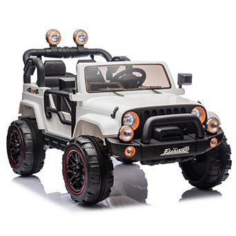 Whisen 24V Ride On Electric Car, Parents Control, 2WD, Trunk Storage, Searchlight, Bluetooth, USB