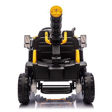 Whisen 3-Seater Electric Ride-On Car with Water Gun & Bluetooth MP3 Player, Parental Remote Control