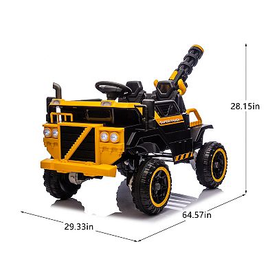 Whisen 3-Seater Electric Ride-On Car with Water Gun & Bluetooth MP3 Player, Parental Remote Control