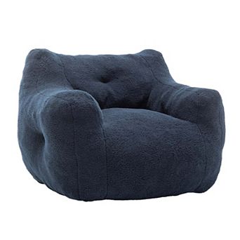 Bean Bag Chair with Armrests and High Density Foam Filling for Adults