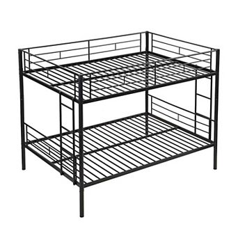Full Over Full Metal Bunk Bed No Box Spring Needed Easy Assembly