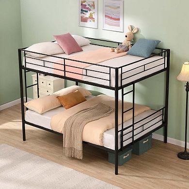 Full Over Full Metal Bunk Bed No Box Spring Needed Easy Assembly