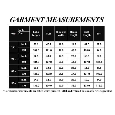 Women's PLus Size Satin Robe and Slip Set with Smooth Draping Fabric and Elegant Silhouette