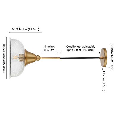 Finley & Sloane Magnolia Pendant Light Fixture with Glass Shade