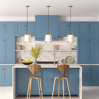 Finley & Sloane Marduk Pendant Light Fixture with Fabric Shade