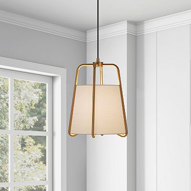 Finley & Sloane Marduk Pendant Light Fixture with Fabric Shade