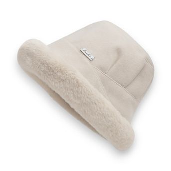 Women's Plush Trim Bucket Hat Soft Foldable Design