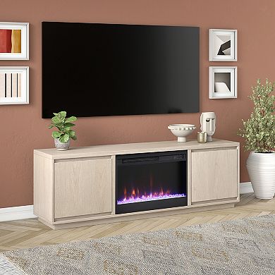 Finley & Sloane Presque Rectangular TV Stand with Crystal Fireplace