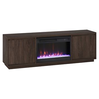Finley & Sloane Presque Rectangular TV Stand with Crystal Fireplace