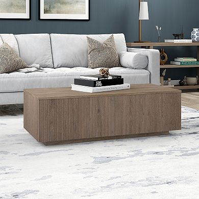 Finley & Sloane Reyes Rectangular Fluted Coffee Table