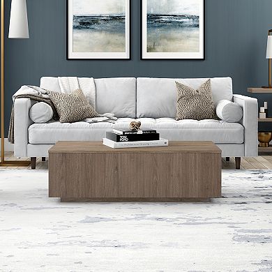 Finley & Sloane Reyes Rectangular Fluted Coffee Table
