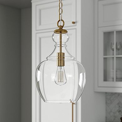 Finley & Sloane Verona Glass Shade Pendant Light Fixture